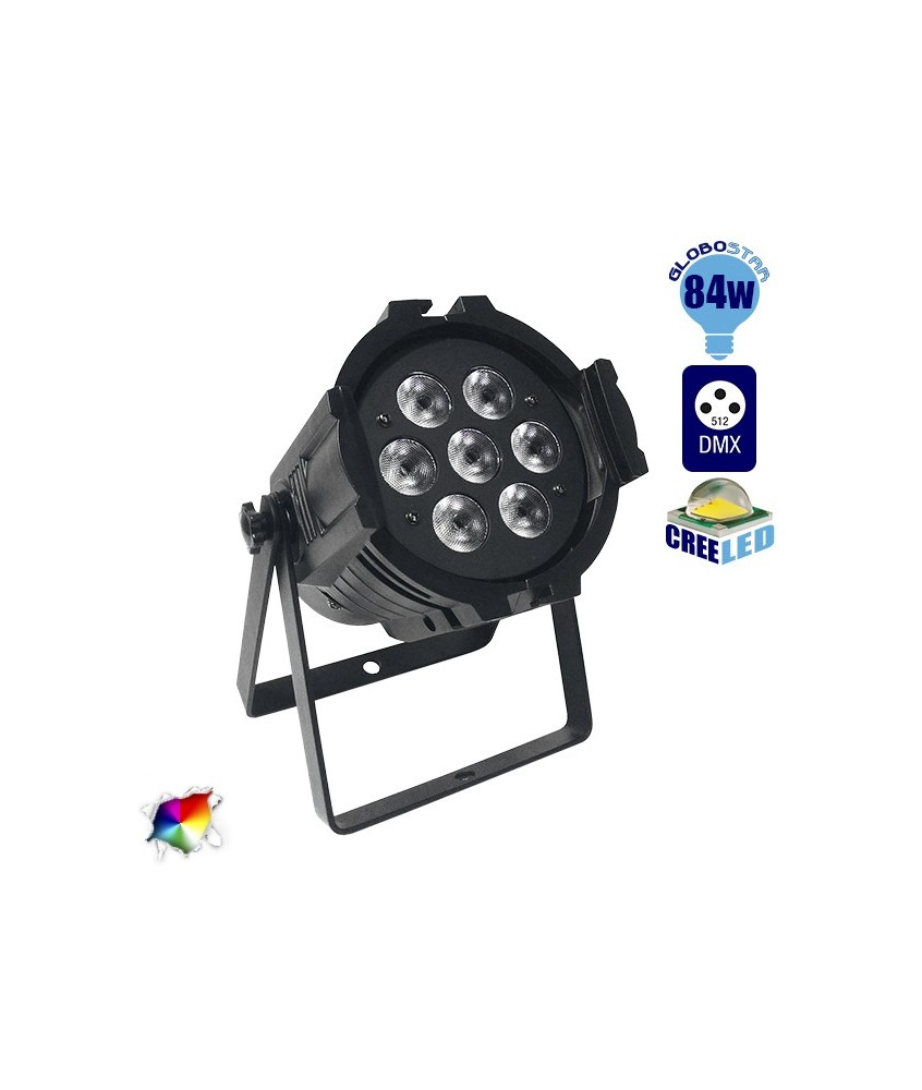 Επαγγελματική Κεφαλή PAR LED WASH 84W 230V 30° DMX512 RGBW GloboStar 51112